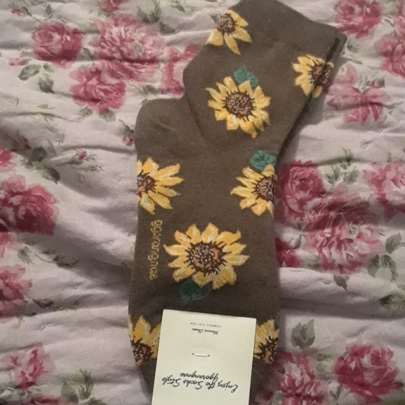 Accessories - Brown Sunflower Socks